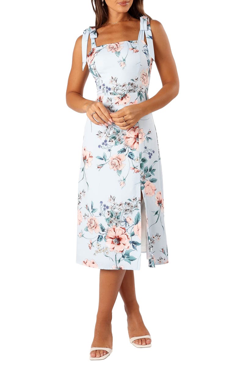 Petal & Pup Laurel Floral Print Sundress, Main, color, Blue Floral