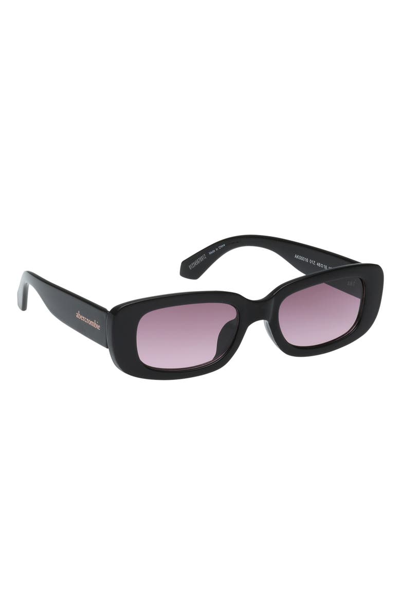 abercrombie kids Kids' Gradient Rectangular Sunglasses, Alternate, color, Shiny Black / Gradient
