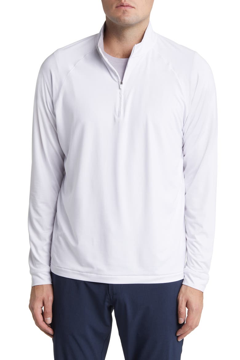 Freeborne PREP-FORMANCE Quarter Zip Pullover, Main, color, WHITE