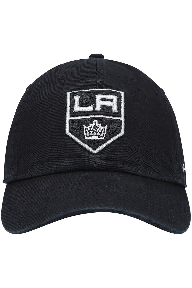 Men's '47 Black Los Angeles Kings Logo Clean Up Adjustable Hat, Alternate, color, Black