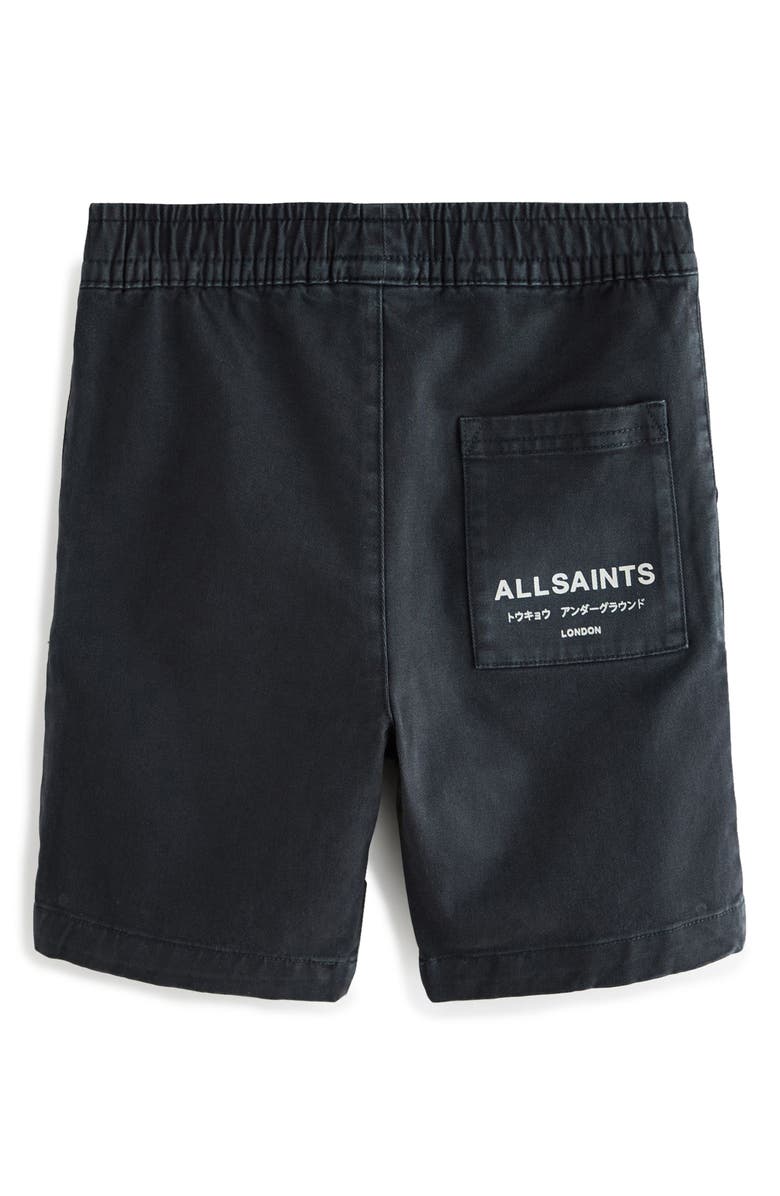 smALLSAINTS by ALLSAINTS Kids' Pull-On Cotton Twill Shorts, Alternate, color, Black