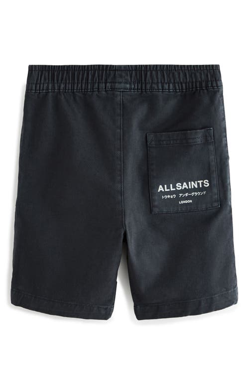 Smallsaints By Allsaints Kids' Pull-on Cotton Twill Shorts In Black