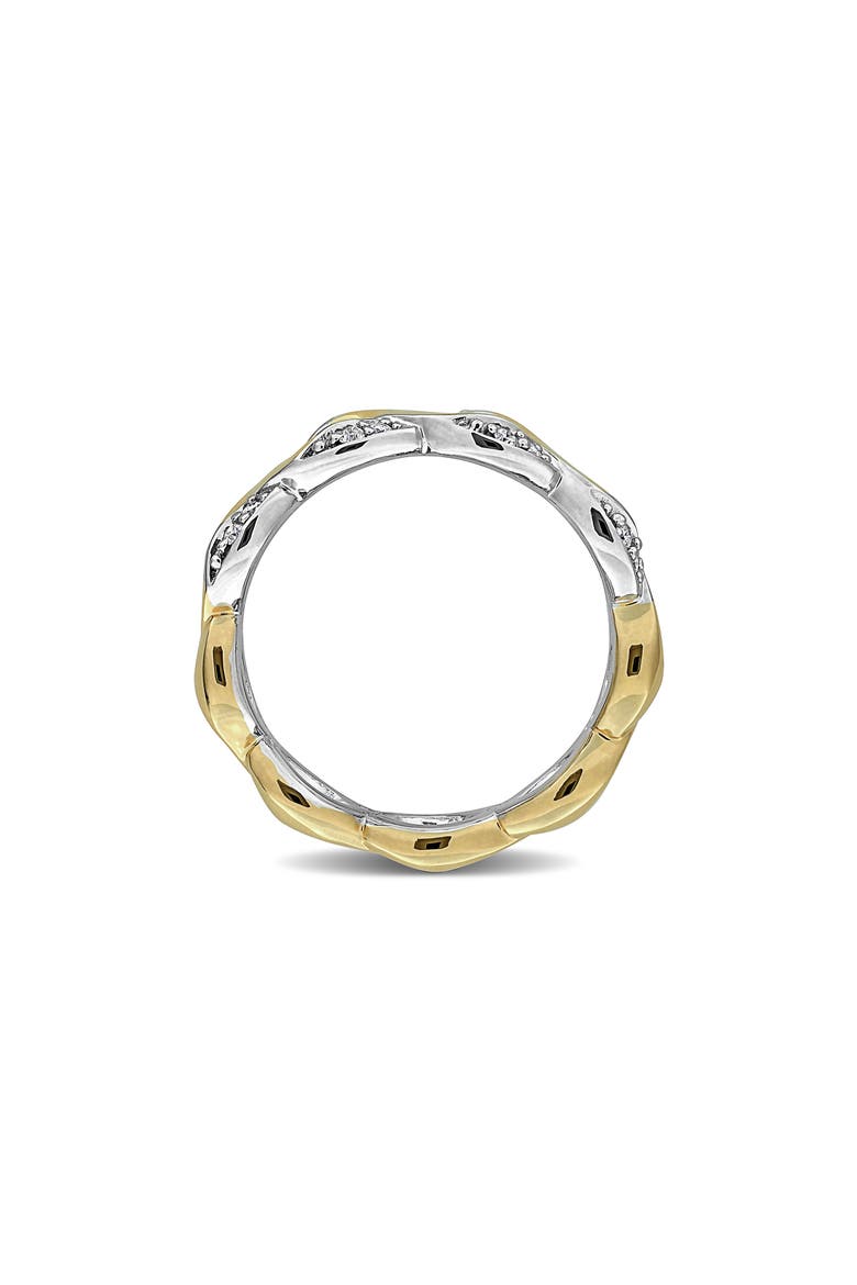 Lab-Grown Diamond Two-Tone Eternity Band Ring - 0.16ct., Alternate, color, SILVER