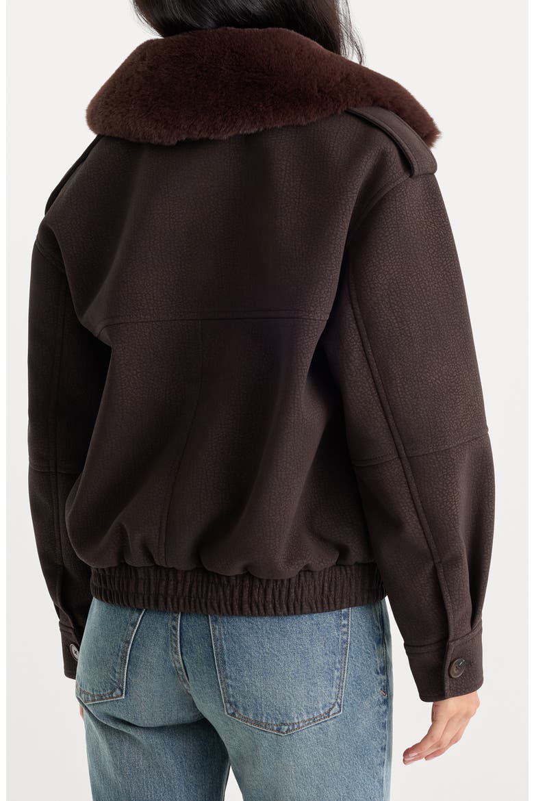 Better Than Leather Faux Leather Bomber Jacket, Alternate, color, ESPRESSO