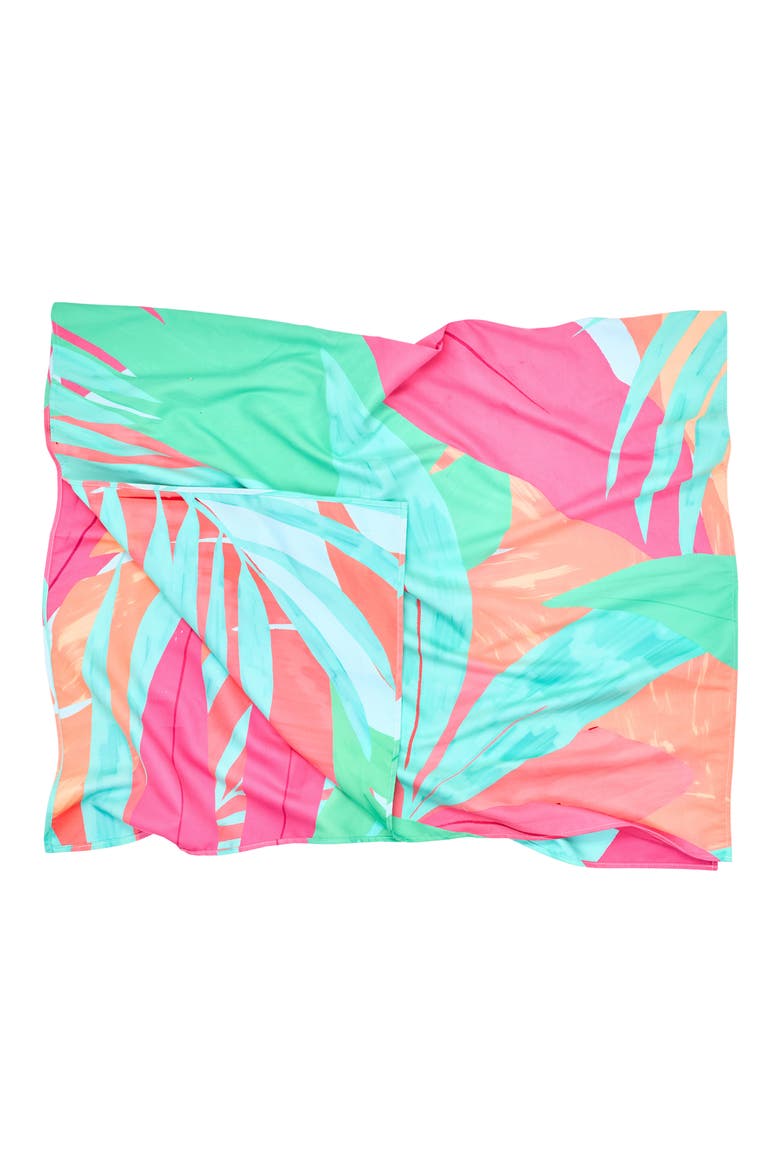 Quick Dry Beach Towel, Alternate, color, HOT TROPICS