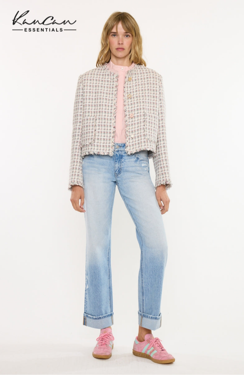 KanCan Essentials Passion Essentials Low Rise Straight Jeans, Alternate, color, Light Wash