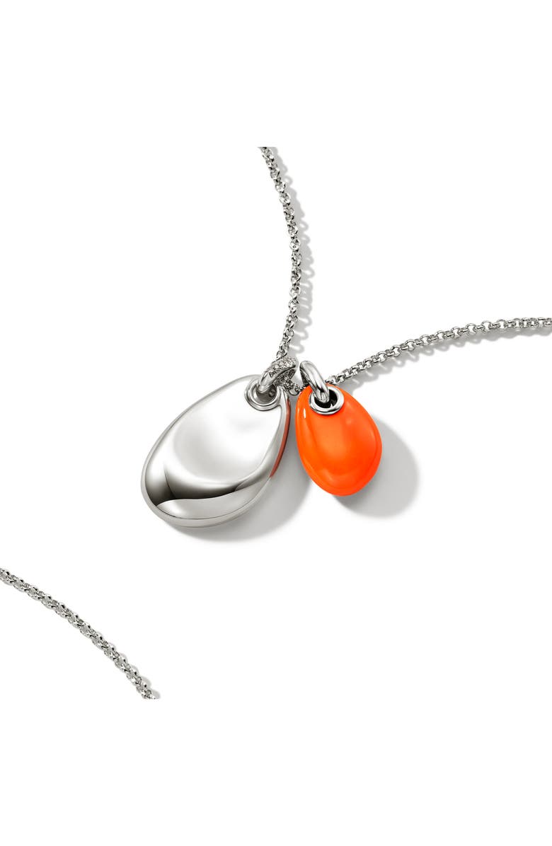 John Hardy Diamond Bail Enamel Pendant Necklace, Alternate, color,