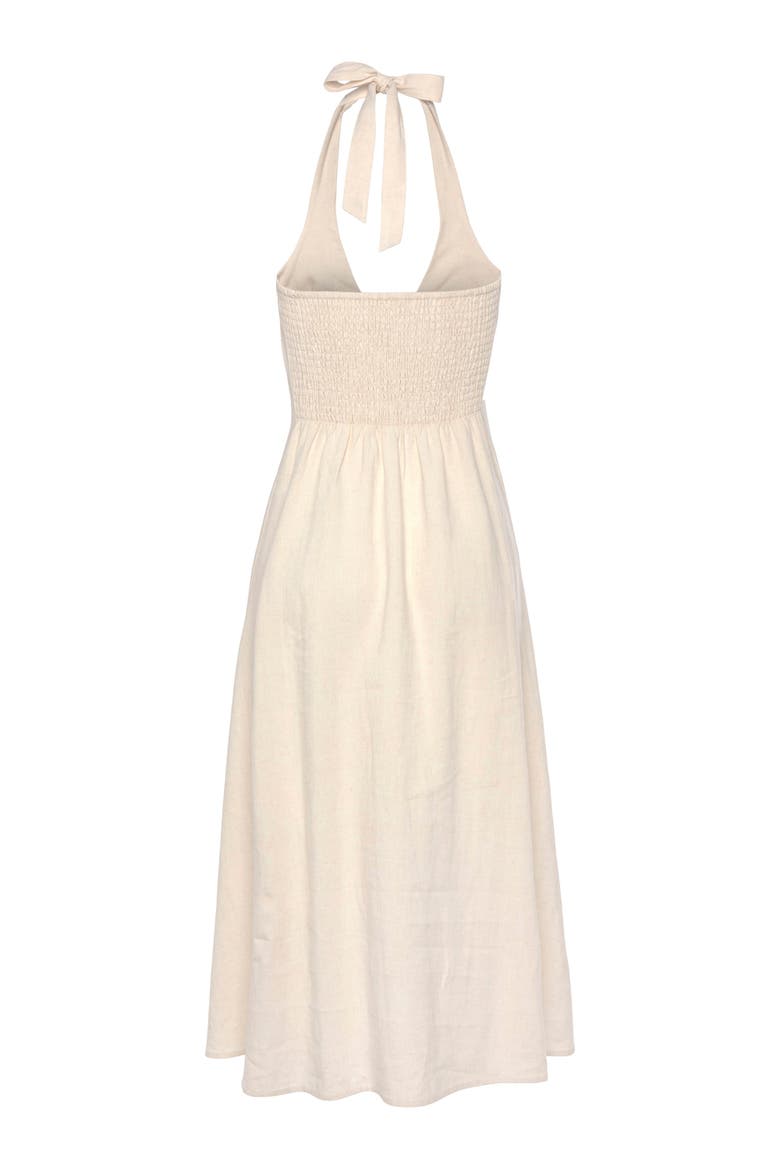 Flowy Halter Neck Dress, Alternate, color, Sand