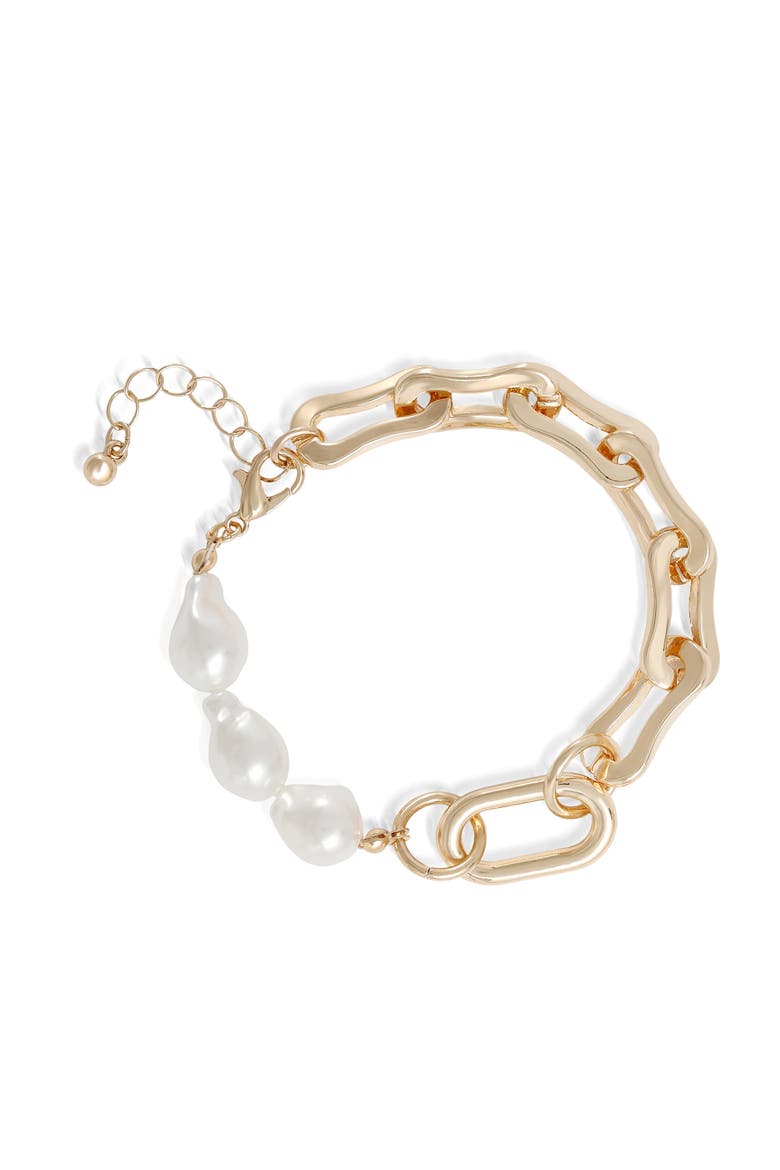 Yellow Gold-Plated Bracelet, Main, color, Gold