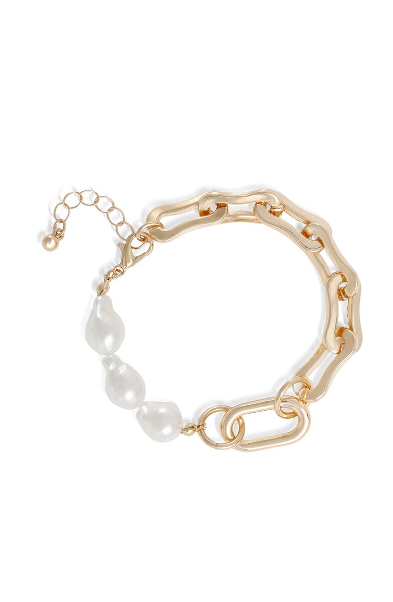 BCBG Yellow Gold-Plated Bracelet, Main, color, Gold