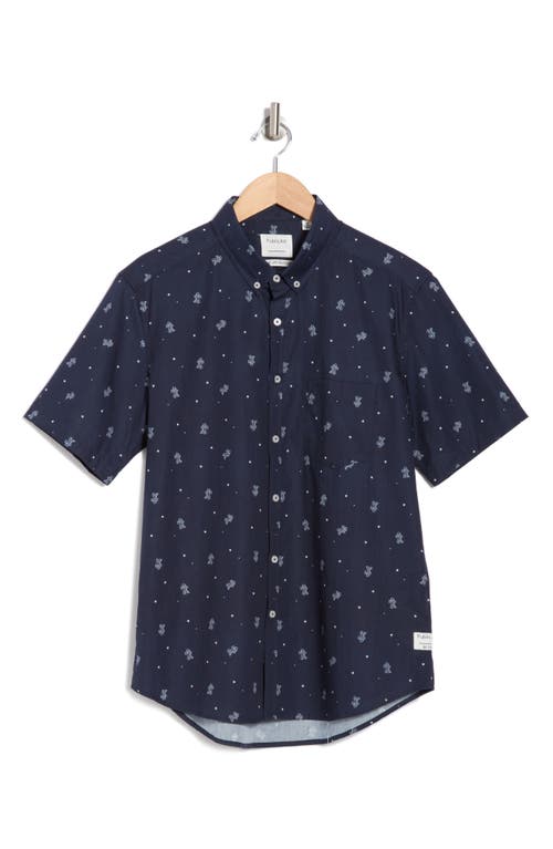 Public Art Short Sleeve Button-down Shirt In Navy
