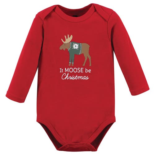 Hudson Baby Essential Long-sleeve Cotton Bodysuit Triple Set