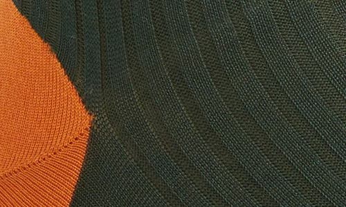 Pantherella Portobello Ribbed Socks In Green