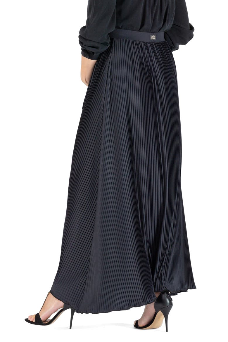 Plissé Maternity Maxi Skirt, Alternate, color, BLACK