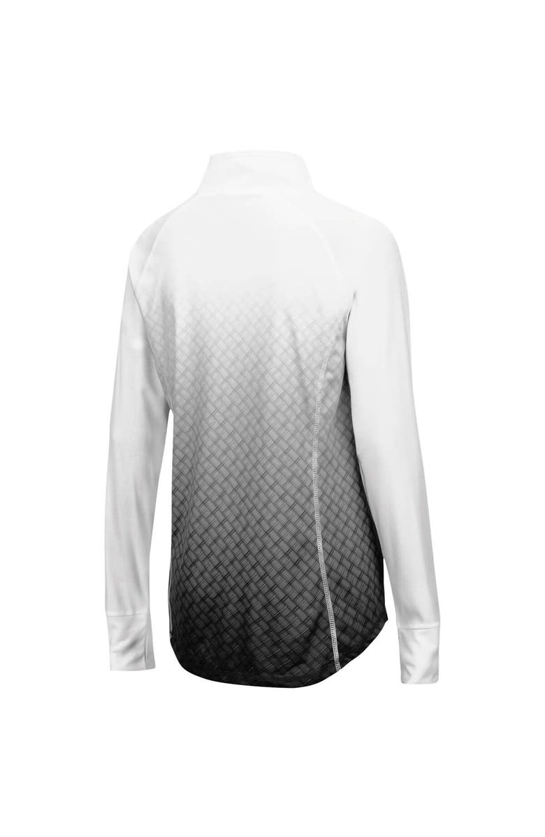 COLOSSEUM Women's Colosseum Black Rutgers Scarlet Knights Magic Ombre Quarter-Zip Raglan Jacket, Alternate, color,