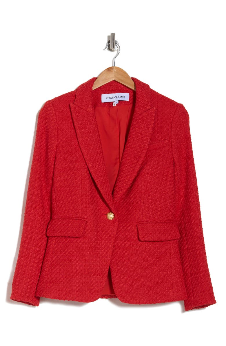 Veronica Beard Dickey Tweed Cutaway Blazer, Alternate, color, 