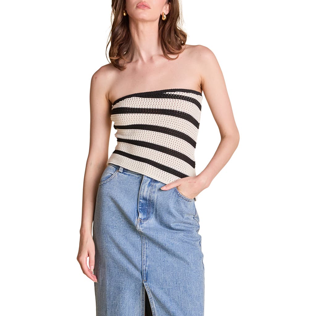 ENDLESS ROSE ENDLESS ROSE STRIPE OPEN STITCH TUBE TOP