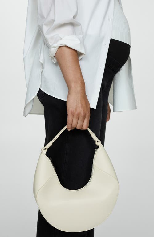 Shop Mango Over The Bump Wide Leg Maternity Jeans In Black Denim