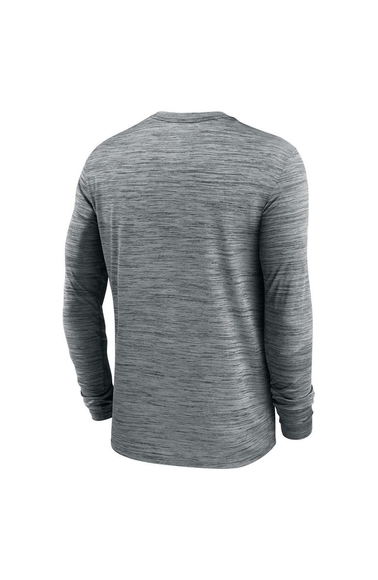 Nike Men's Nike Gray Denver Broncos Sideline Team Velocity Performance Long Sleeve T-Shirt, Alternate, color,