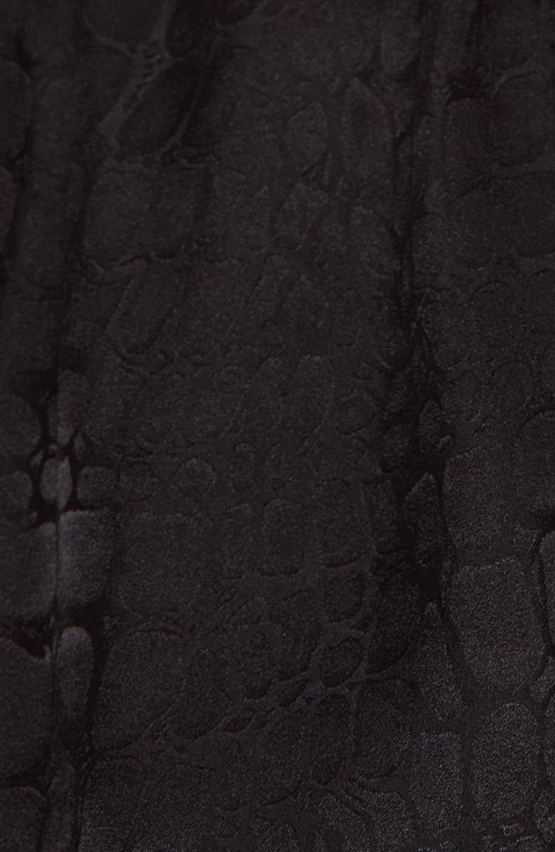 ANINE BING Delilah Croc Jacquard Silk Top, Alternate, color, 