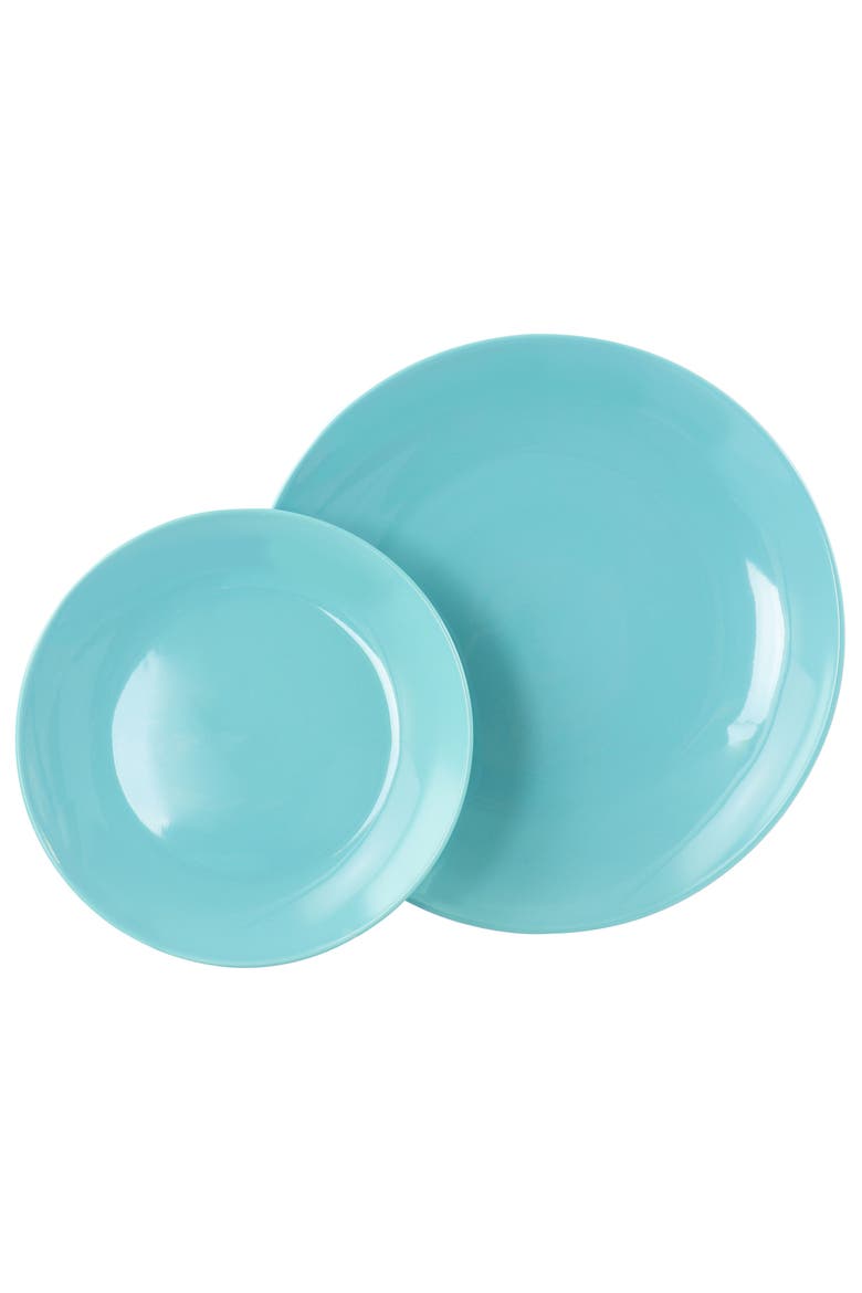 Luna 18 Piece Porcelain Dinnerware Set, Alternate, color, Blue