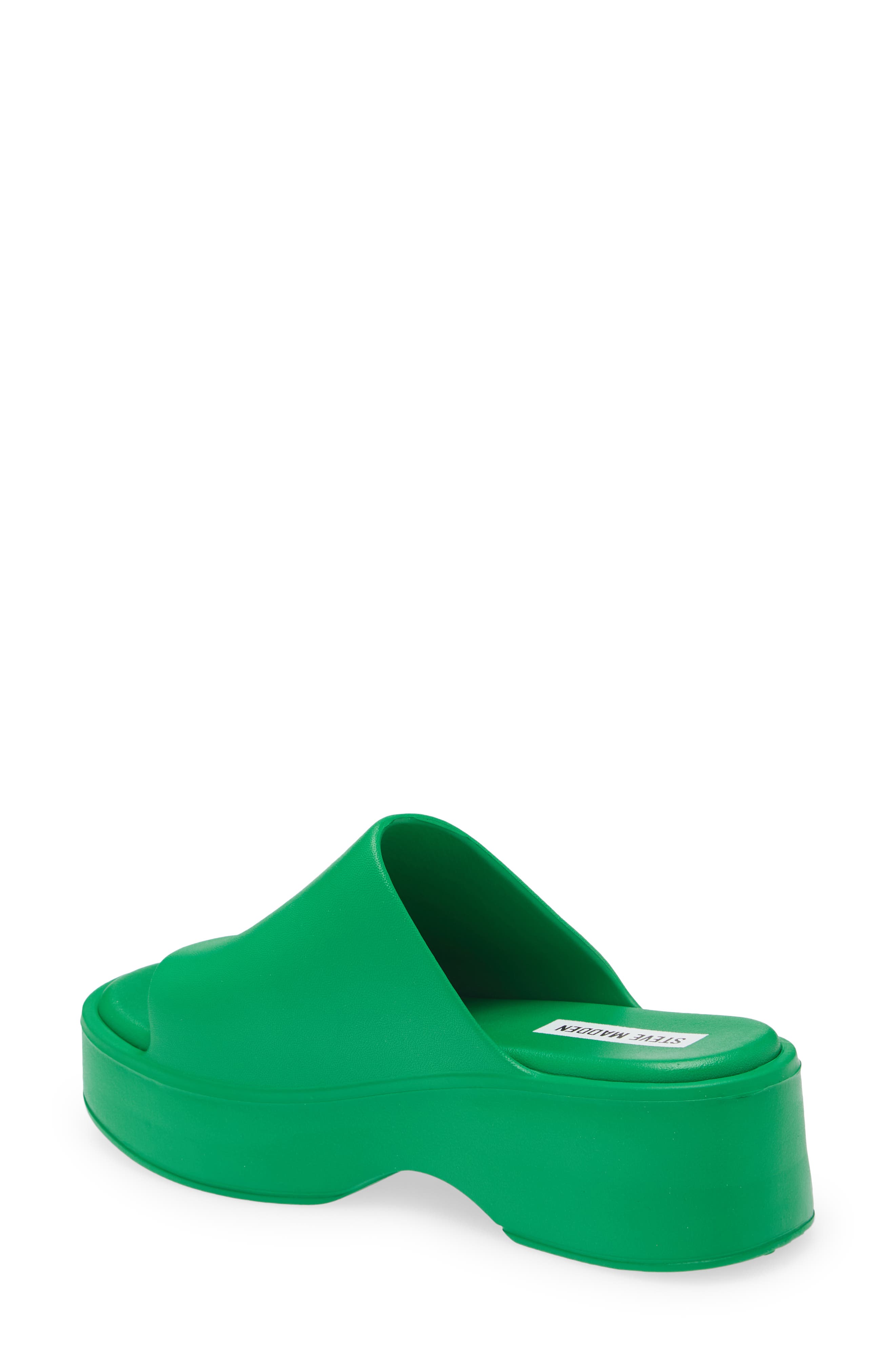 Slinky Platform Slide Sandal, Alternate, color, GREEN