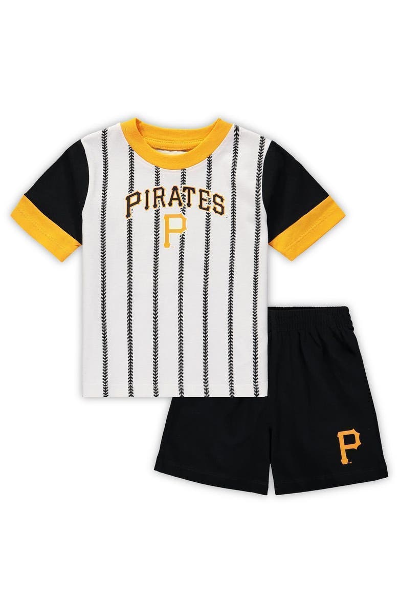 Outerstuff Infant Black/Gold Pittsburgh Pirates Position Player T-Shirt & Shorts Set, Main, color, 