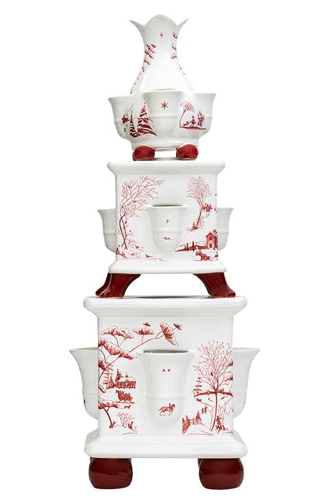 Country Estate Winter Frolic 11" Tulipiere Tower