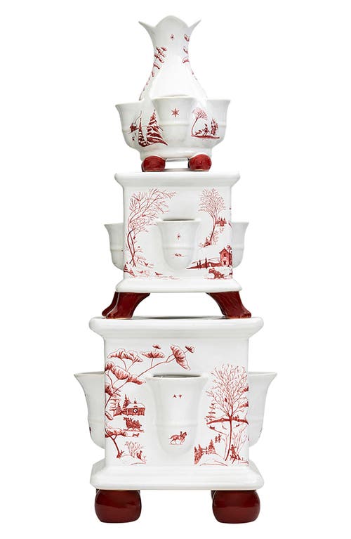 Juliska Country Estate Winter Frolic 11" Tulipiere Tower In Multi