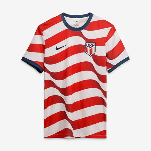 Men's Nike White USMNT Home Sublimated Dri-FIT Soccer Top