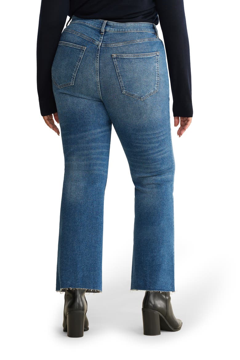 NAO Raw Hem High Waist Crop Bootcut Jeans, Alternate, color, EVER AFTER