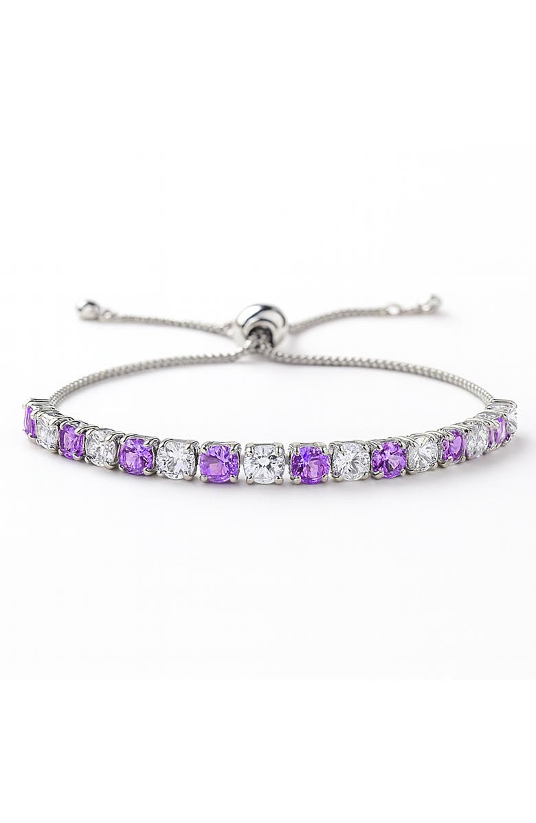 Donatello Gian Created Amethyst Adjustable Tennis Bracelet, Main, color, Purple