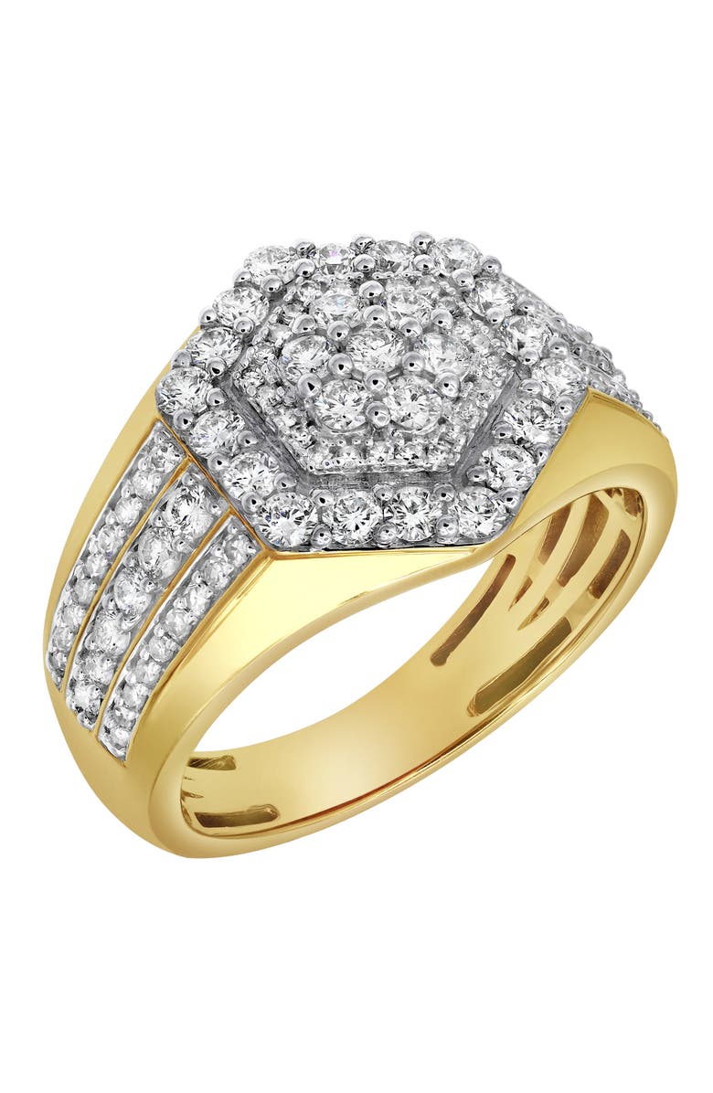 LuvMyJewelry World Champ 14K Yellow Gold Diamond Men Statement Ring - 1.45ct., Alternate, color, 14K Yellow Gold