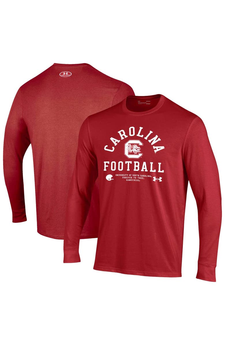Under Armour Men's Under Armour Garnet South Carolina Gamecocks 2025 Sideline Football Performance Cotton Long Sleeve T-Shirt, Main, color, Garnet
