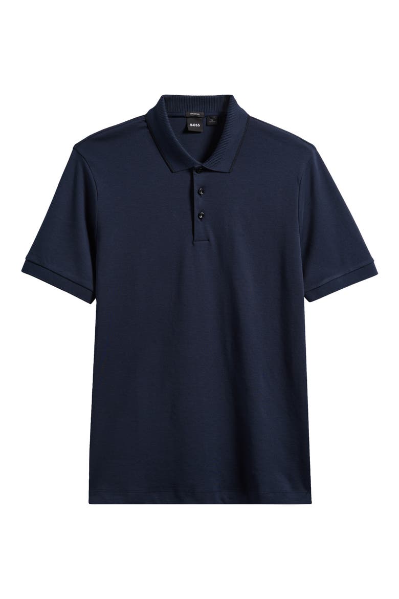 Phillipson Mercerized Cotton Polo, Alternate, color, DARK BLUE