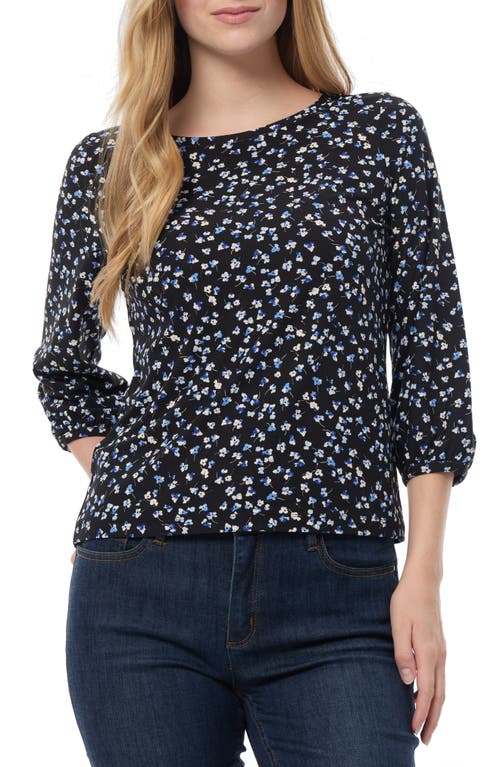 Jones New York Floral Print Shirt in Jones Black Multi 