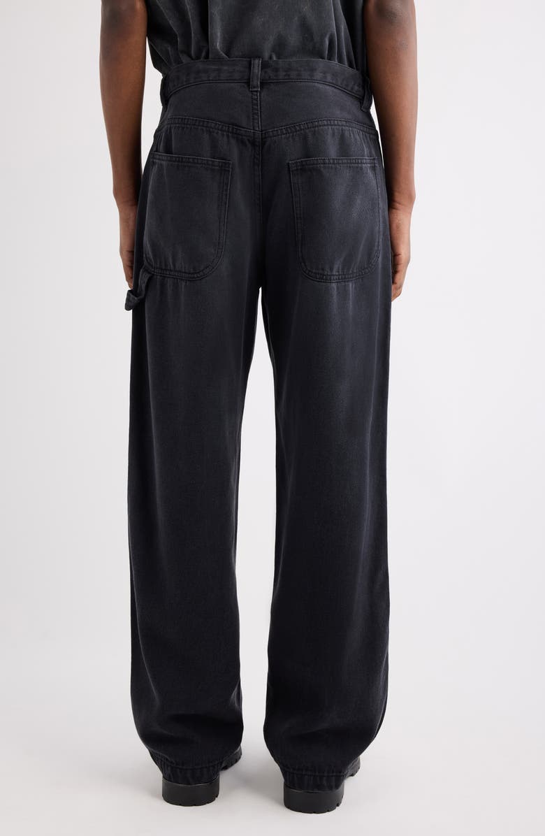 Isabel Marant Jenter Lyocell & Cotton Twill Carpenter Pants, Alternate, color, Faded Black
