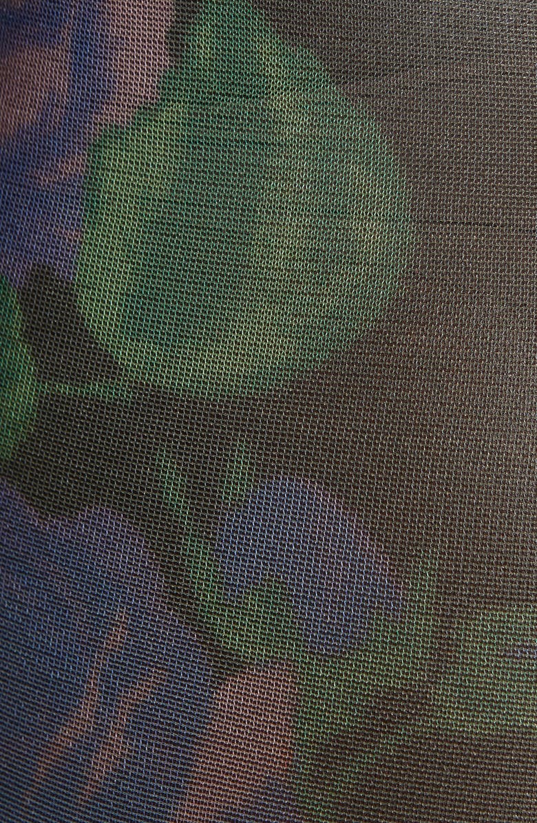 Richard Quinn Floral Print Sheer Tights, Alternate, color, 