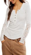 Free People Our Song Long Sleeve Cotton Henley