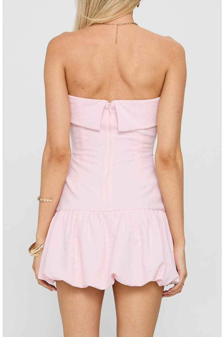 Mousse Strapless Bubble Hem Minidress, Alternate, color, PINK
