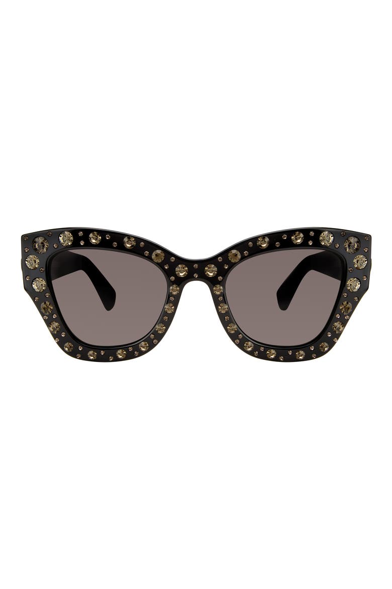 51mm Cat Eye Sunglasses, Main, color, BLACK/ SMOKE