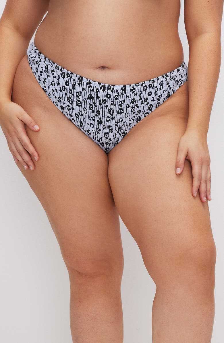 Good American Always Fit Leopard Bikini Bottoms, Alternate, color,