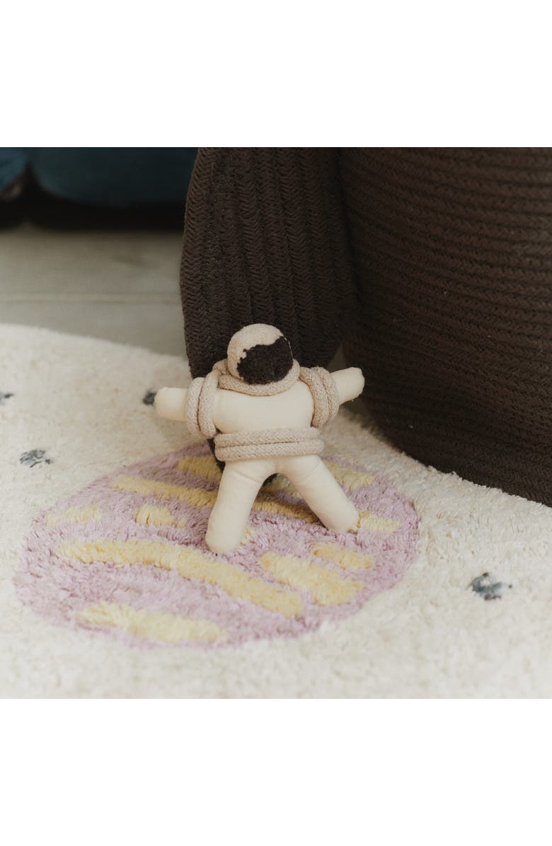 Lorena Canals Basket Giant Rocket, Alternate, color, Natural, Dark Grey, Plain Blue