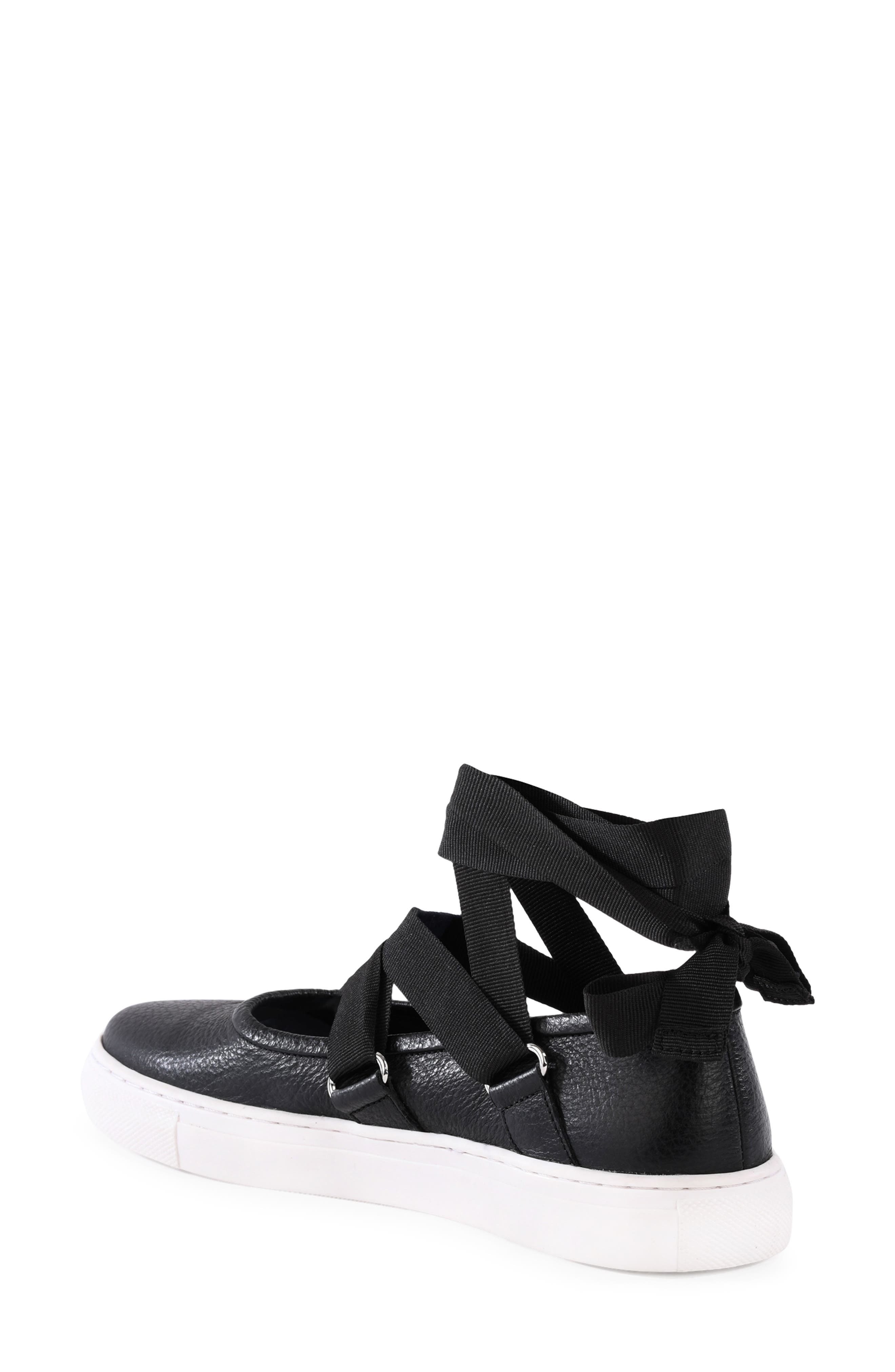 Seychelles Ribbons Ankle Wrap Flat, Alternate, color, Black