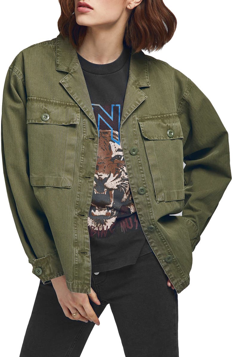 ANINE BING Sawyer Military Shirt Jacket, Main, color, 