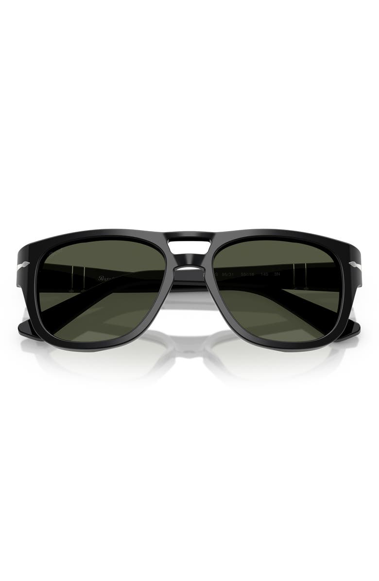 Persol 55mm Square Sunglasses, Alternate, color, Black