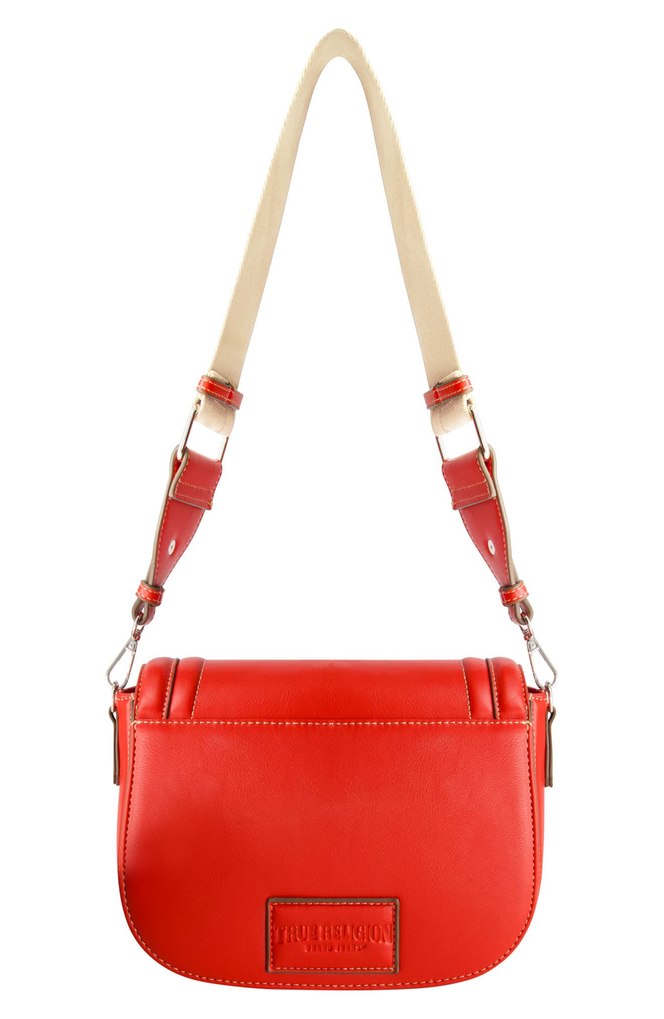 True Religion Bombe Saddle Crossbody Bag, Alternate, color, Red