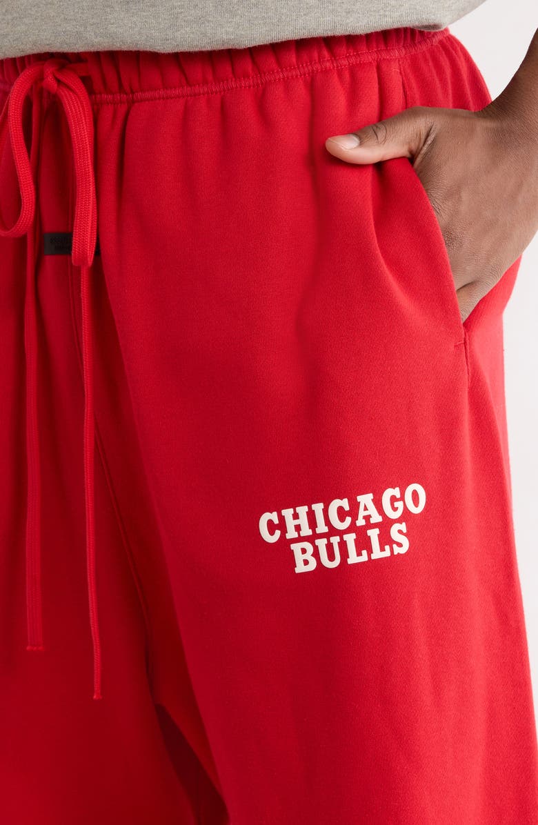 Fear of God Essentials x NBS Bulls Lounge Fit Sweatpants, Alternate, color, Red