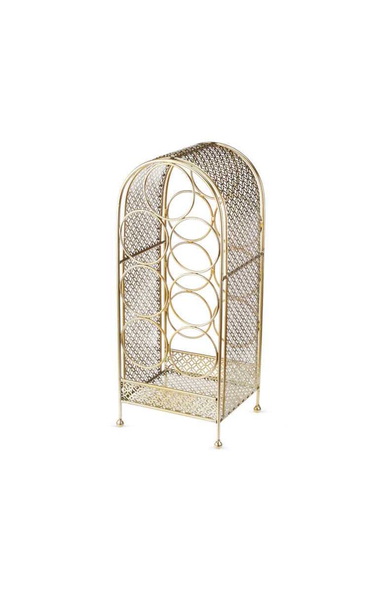 TWINE Trellis 7-Bottle Wine Rack, Main, color, Gold