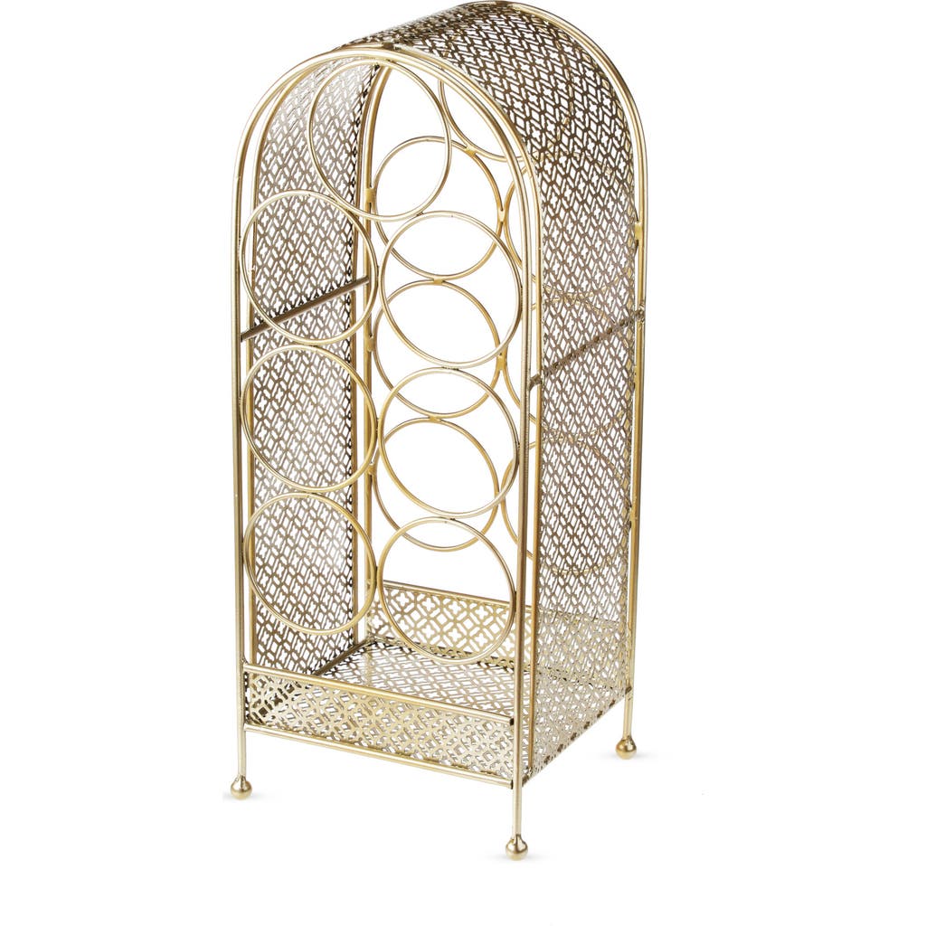 Twine Trellis 7 Bottle Wine Rack In Gold